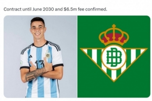 HWG！羅馬諾：貝蒂斯650萬美元敲定阿根廷中衛(wèi)瓦倫丁-戈麥斯