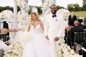 郎才女貌！肯巴-沃克與歌手Marissa月初在佐治亞舉辦浪漫婚禮