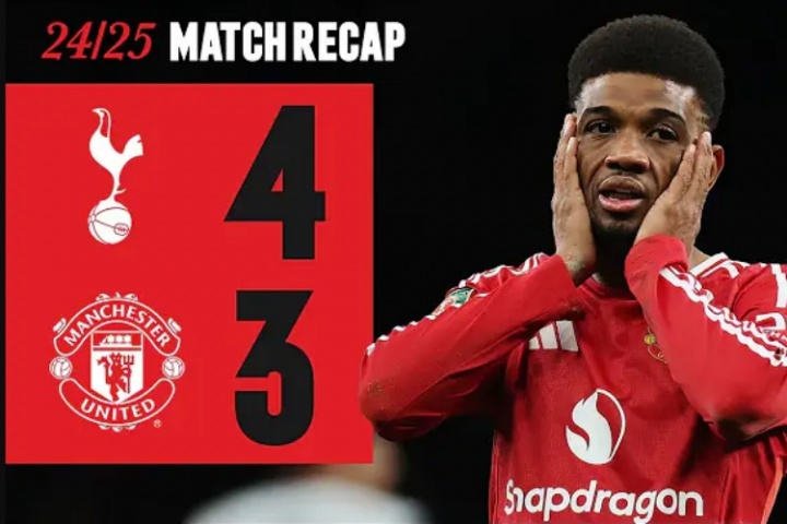 進(jìn)球大戰(zhàn)！上賽季聯(lián)賽杯，孫興慜角球直接破門，熱刺4-3險勝曼聯(lián)