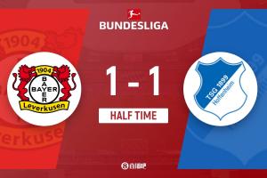 半場(chǎng)-勒沃庫(kù)森1-1霍芬海姆 寬薩閃擊格里馬爾多獻(xiàn)助攻鮑曼獻(xiàn)神撲