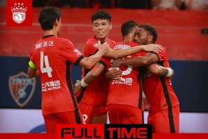 中超聯(lián)賽第22輪，上海海港1比1天津津門虎