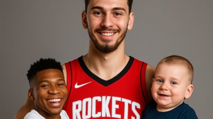 字寶貝+約寶貝！??美網(wǎng)友AI打趣：申京爸爸和他的倆兒子