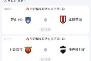 雙重壓力！中超前4爭(zhēng)冠球隊(duì)迎亞冠，申花率先出戰(zhàn)，蓉城正賽首秀