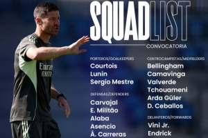 皇馬公布戰(zhàn)西班牙人大名單：姆巴佩領(lǐng)銜鋒線，恩德里克回歸