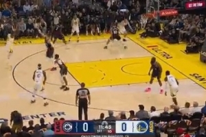 敲山震虎！追夢開場接球面對祖巴茨 三分上來就命中！