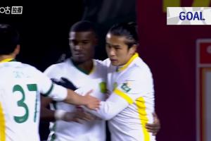 這次有效了！法比奧冷靜分球張玉寧替補(bǔ)破門，國安3-0亞泰