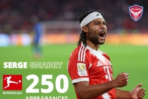 差5球達(dá)成百球里程碑！格納布里出戰(zhàn)250場德甲比賽，打進(jìn)95球