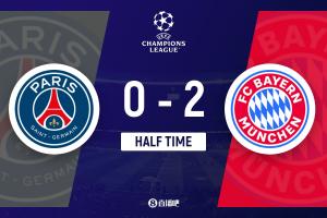 半場-拜仁暫2-0巴黎 迪亞斯雙響+剪刀腳直紅阿什拉夫&登貝萊傷退