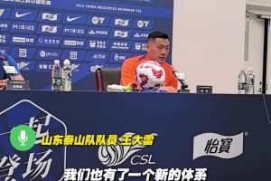 泰山隊將客戰(zhàn)大連英博 王大雷：大家狀態(tài)不錯，希望比賽取得勝利