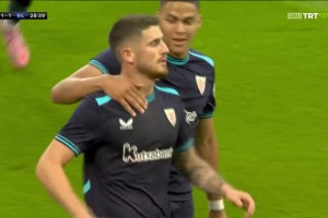 畢巴1-1扳平利物浦！桑謝特禁區(qū)內(nèi)無人盯防打門得手！