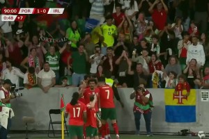 葡萄牙上演絕殺！特林康精準(zhǔn)傳中魯本-內(nèi)維斯頭球破門！