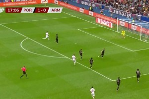 坎塞洛被扛飛！亞美尼亞球員中路包抄破門，葡萄牙1-1被扳平